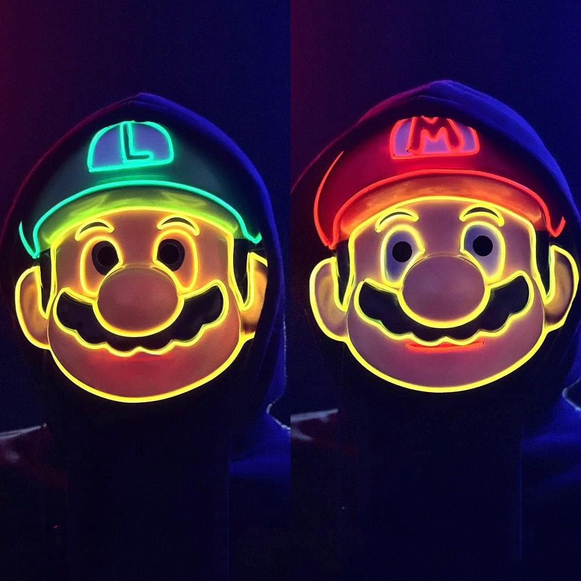 Mascara LED MARIO & LUIGi